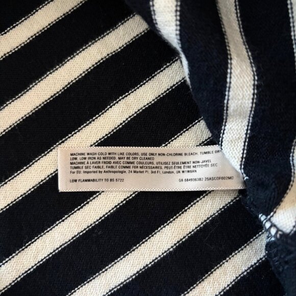 Anthropologie Allihop Navy and White Striped Knit Sailor Mini Dress Size XS - Picture 5 of 12